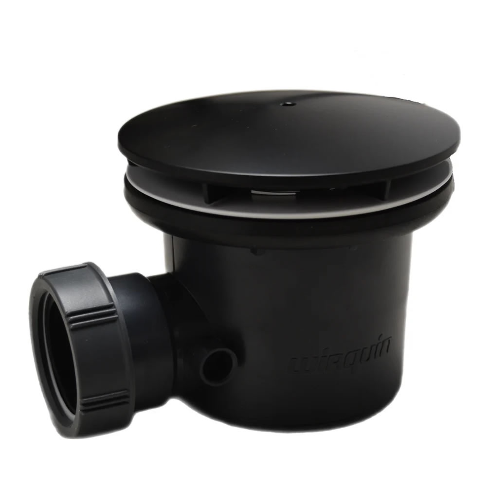 Cutout image of Wirquin Tourbillon Matt Black 90mm Shower Waste